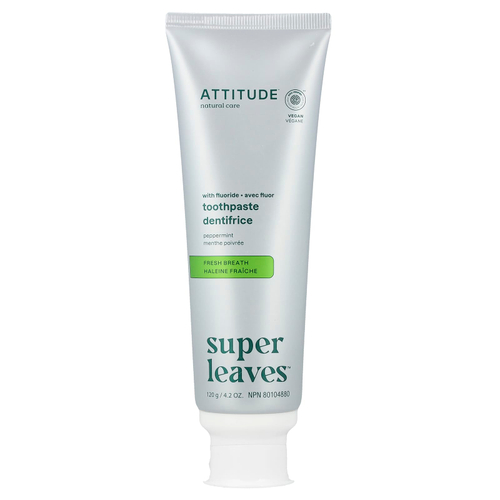 ATTITUDE, Super Leaves™, зубная паста для свежести дыхания, перечная мята, 120 г (4,2 унции)
