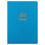 Тетрадь 60 л. в точку обложка кожзам под рогожку, сшивка, B5 (179х250мм), ГОЛУБОЙ, BRAUBERG BRIGHT, 403849