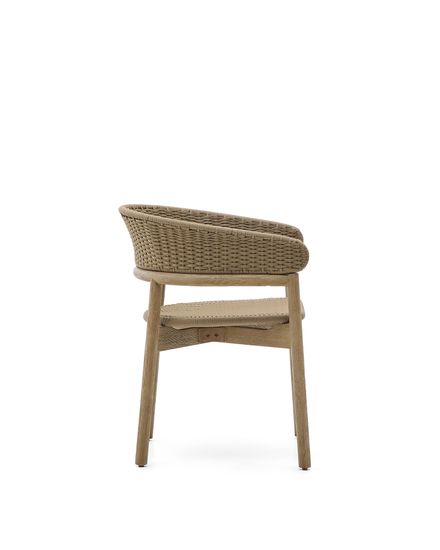 Стул Arinella из акации с натуральной отделкой и бежевой веревкой Испания 