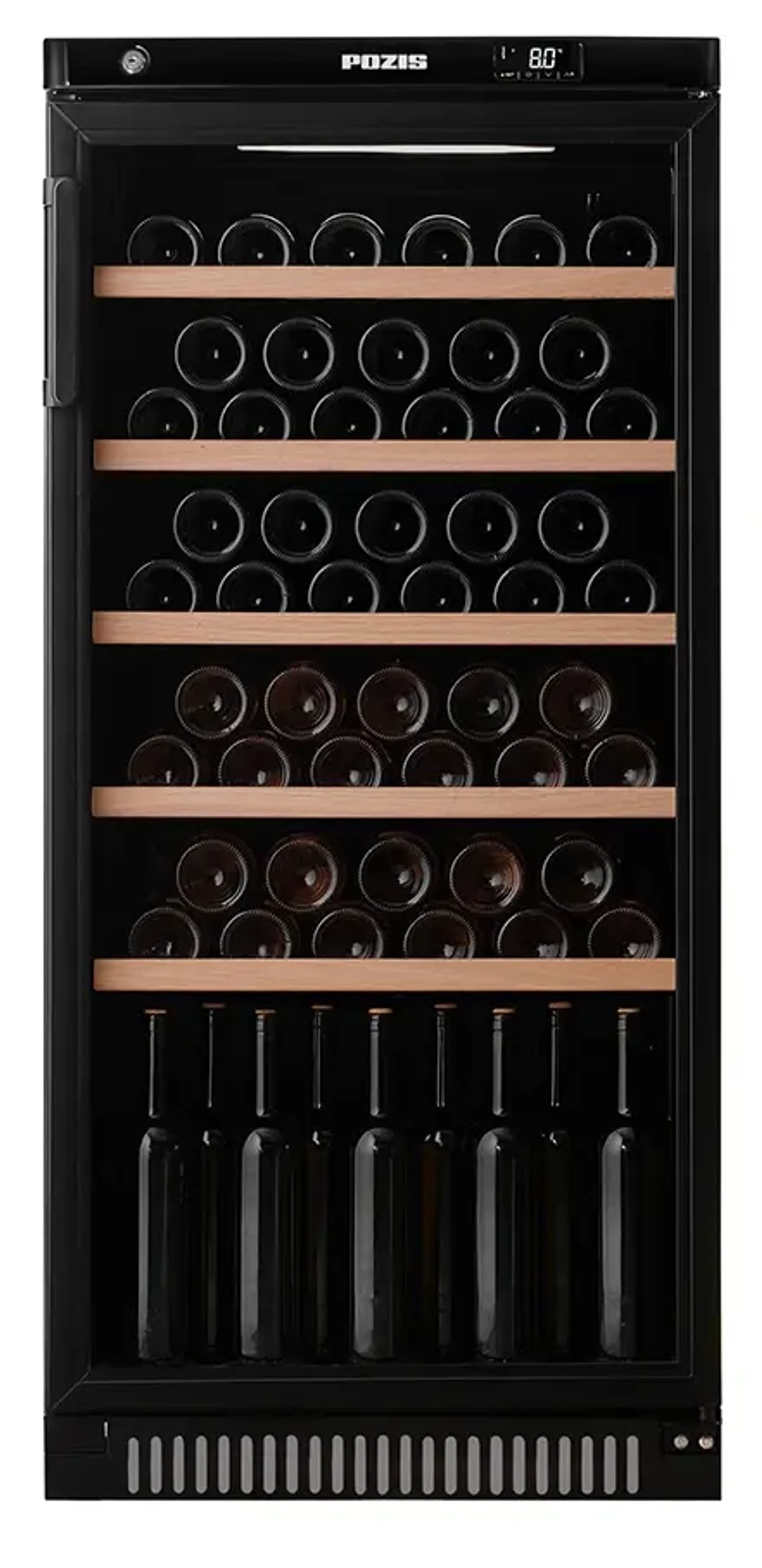 Винный шкаф монотемпературный Pozis ШВ-52 черный