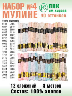 Наборы ниток мулине для вышивания ПНК Киров