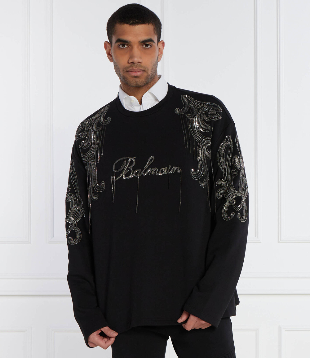 Худи Balmain - черный(CH1JQ049 PC17)