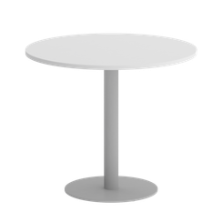 Home Office Стол круглый VR.SP-5-90.1 Белый Бриллиант/Металл Серый 900*900*753