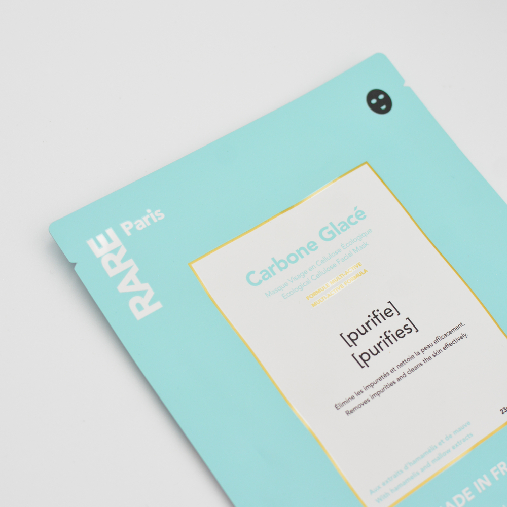 RARE Paris Очищающая тканевая маска для лица Carbone Glacé