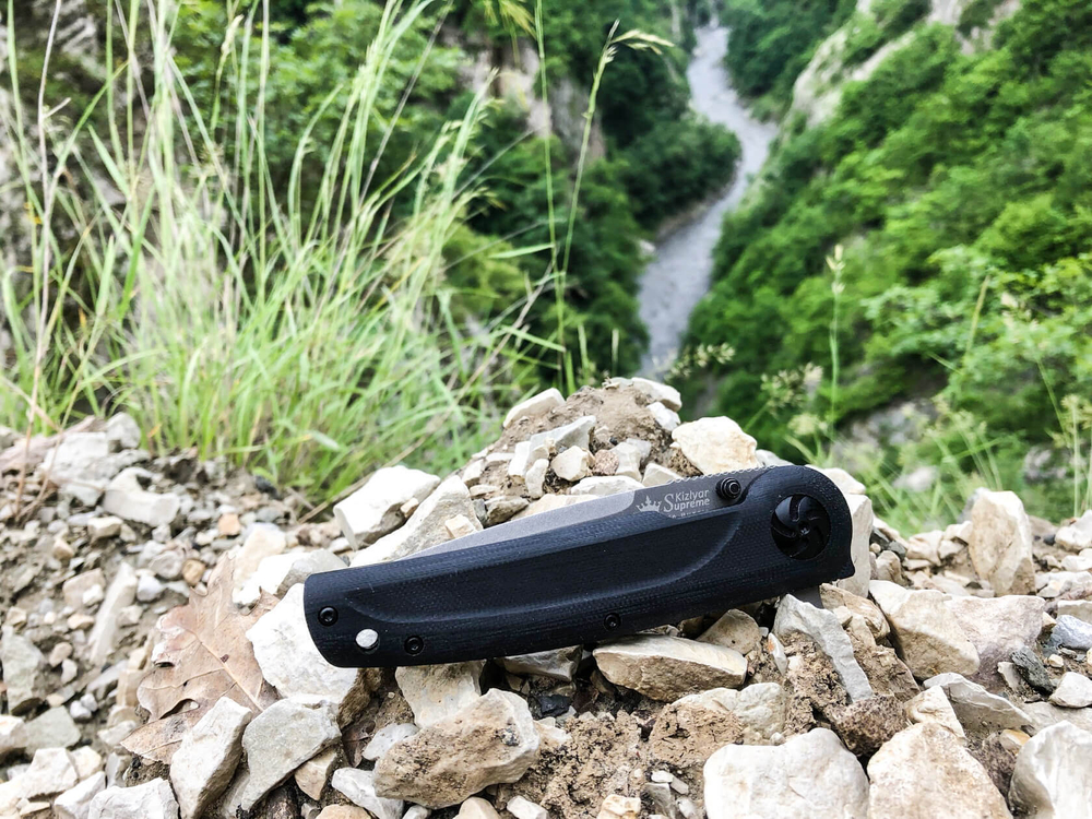 Складной нож Biker Z M390 (Cryo) StoneWash