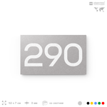 Номер на дверь 290, табличка на дверь для офиса, квартиры, кабинета, аудитории, склада, серая 120х70 мм, Айдентика Технолоджи