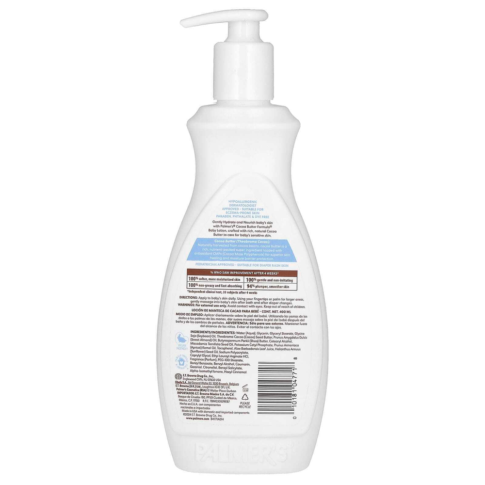 Palmer's, Baby, Cocoa Butter Formula® с витамином E, детский лосьон с маслом какао, 400 мл (13,5 жидк. унц.)