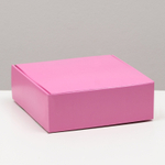 Коробка, розовая, 23х23х8 см