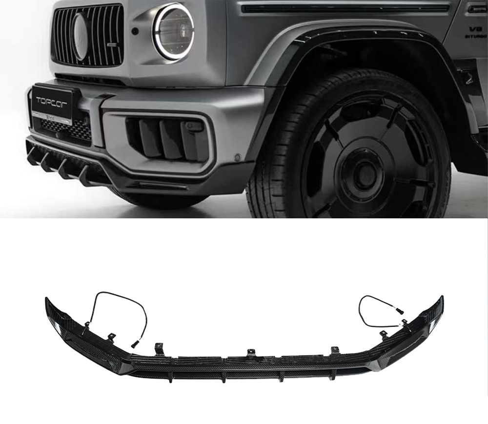 Карбоновая губа переднего бампера для Mercedes Benz G class W465 G63 2025+ Гелентваген гелик
