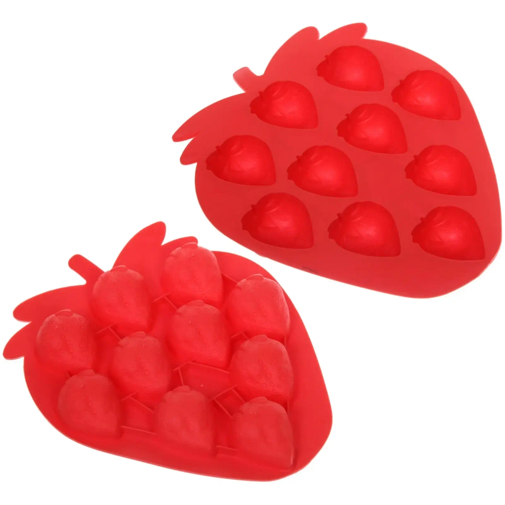 Форма для льда силиконовая «Клубничка» 18*16см, цвета микс
