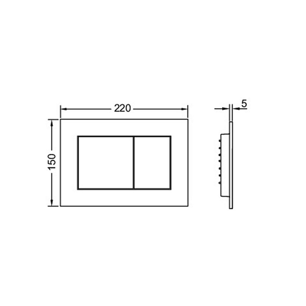 Комплект для установки подвесного унитаза TECEbase 2.0 с панелью смыва TECEnow, хром глянц (9400412)