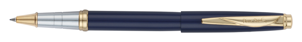 Фото ручка-роллер Pierre Cardin GAMME Classic PC0922RP синего цвета с позолоченными деталями в подарочной  коробке с гарантией