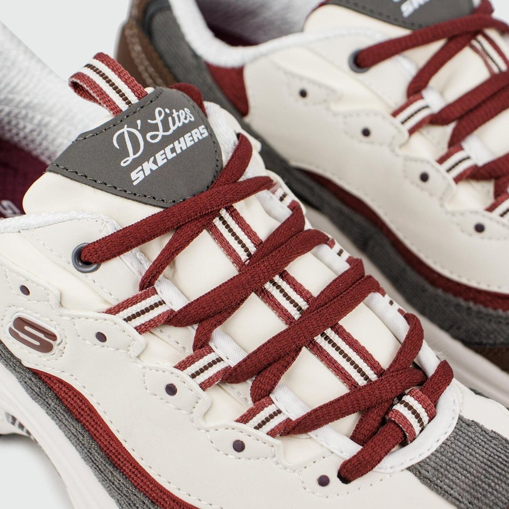 Кроссовки Skechers D'Lites White / Brown Wmns