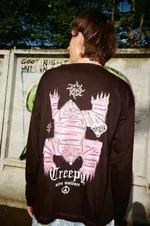 Лонгслив Creepy Clothing Технокошка черный