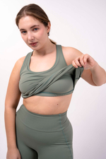 Спортивная майка из бифлекса с топом внутри