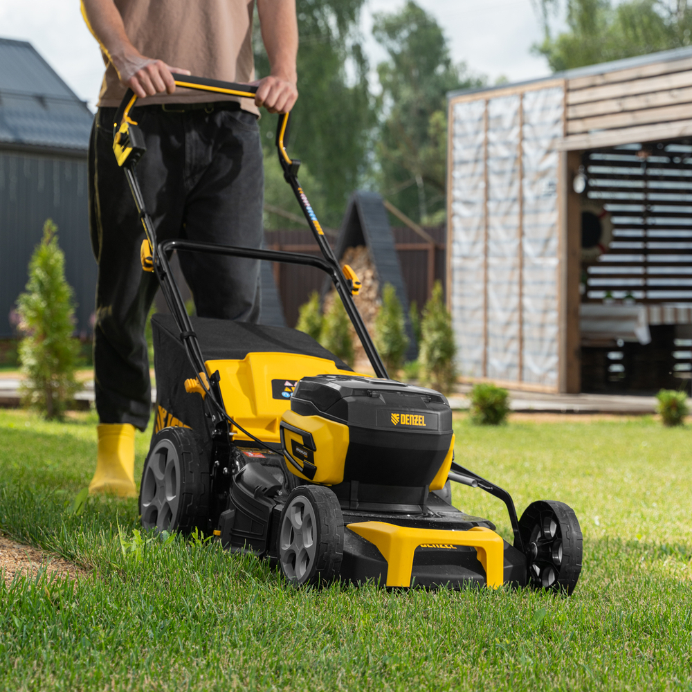 Газонокосилка аккумуляторная бесщет. DLM-460, 460 мм, травосб. 65 л., Li-Ion, 40 В // Denzel