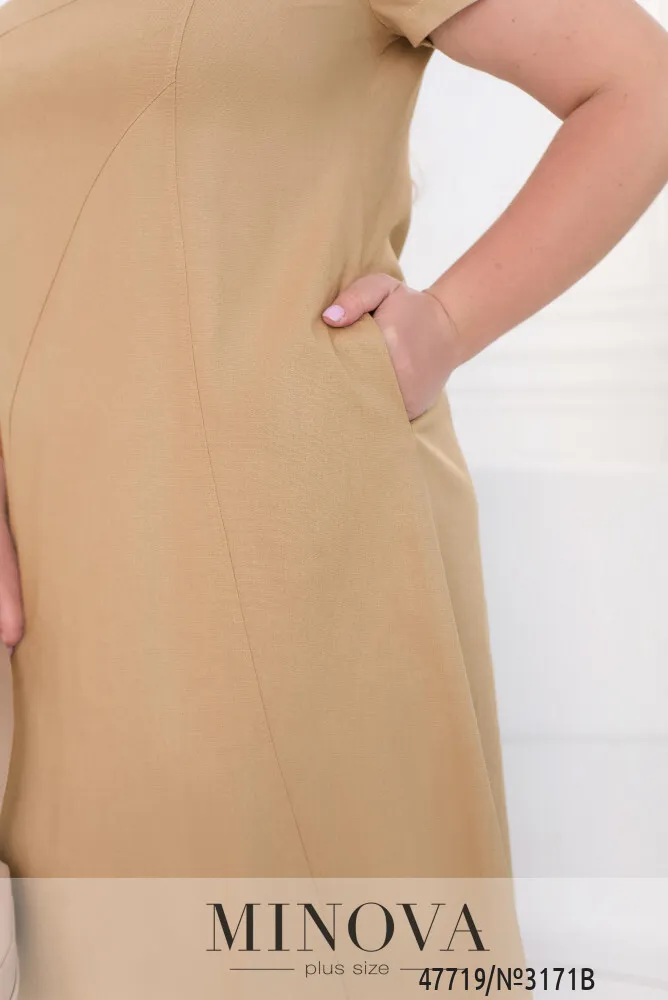 Платье 3171B-бежевый Minova