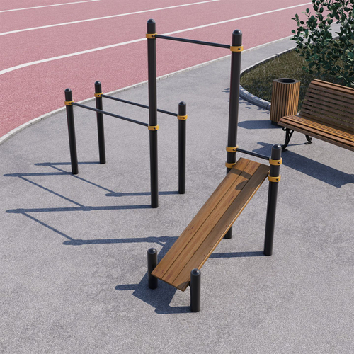 Турник, брусья, скамья для пресса СВС-42-П Premium