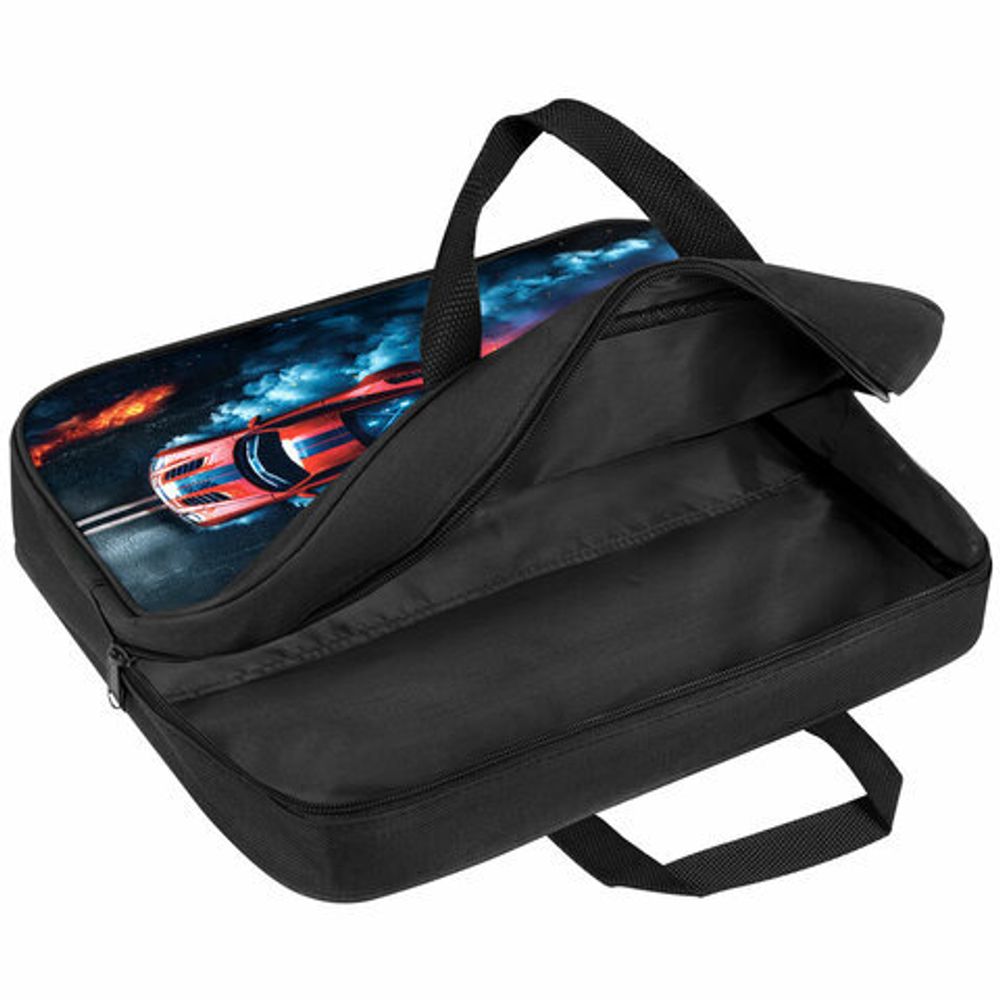 Папка на молнии с ручками BRAUBERG А4, 1 отделение, полиэстер, 80 мм, "Foggy car", 273305