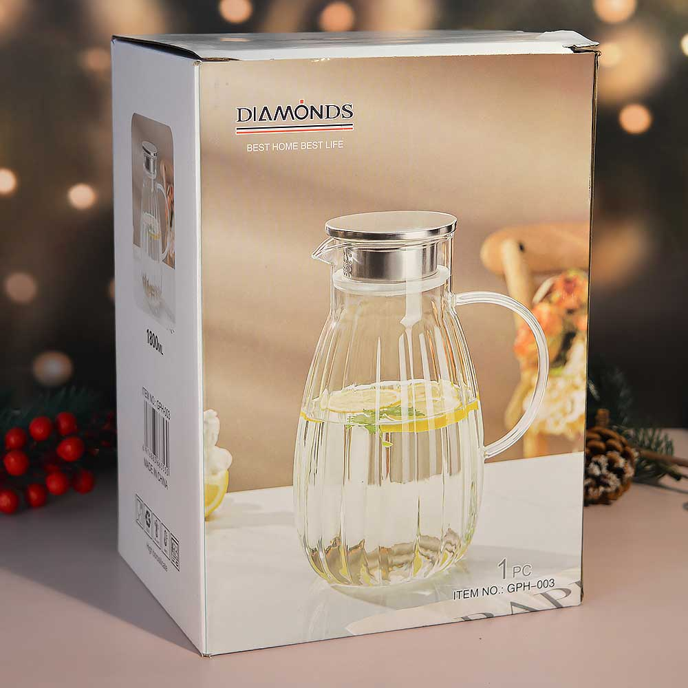 Кувшин с крышкой 1,8л, h22см, d8.5см, GPH-003