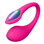 Розовое силиконовое мини виброяйцо 9,6см с управлением через приложение Lovense Lush Mini Smart Vibrating Egg Pink LE-61