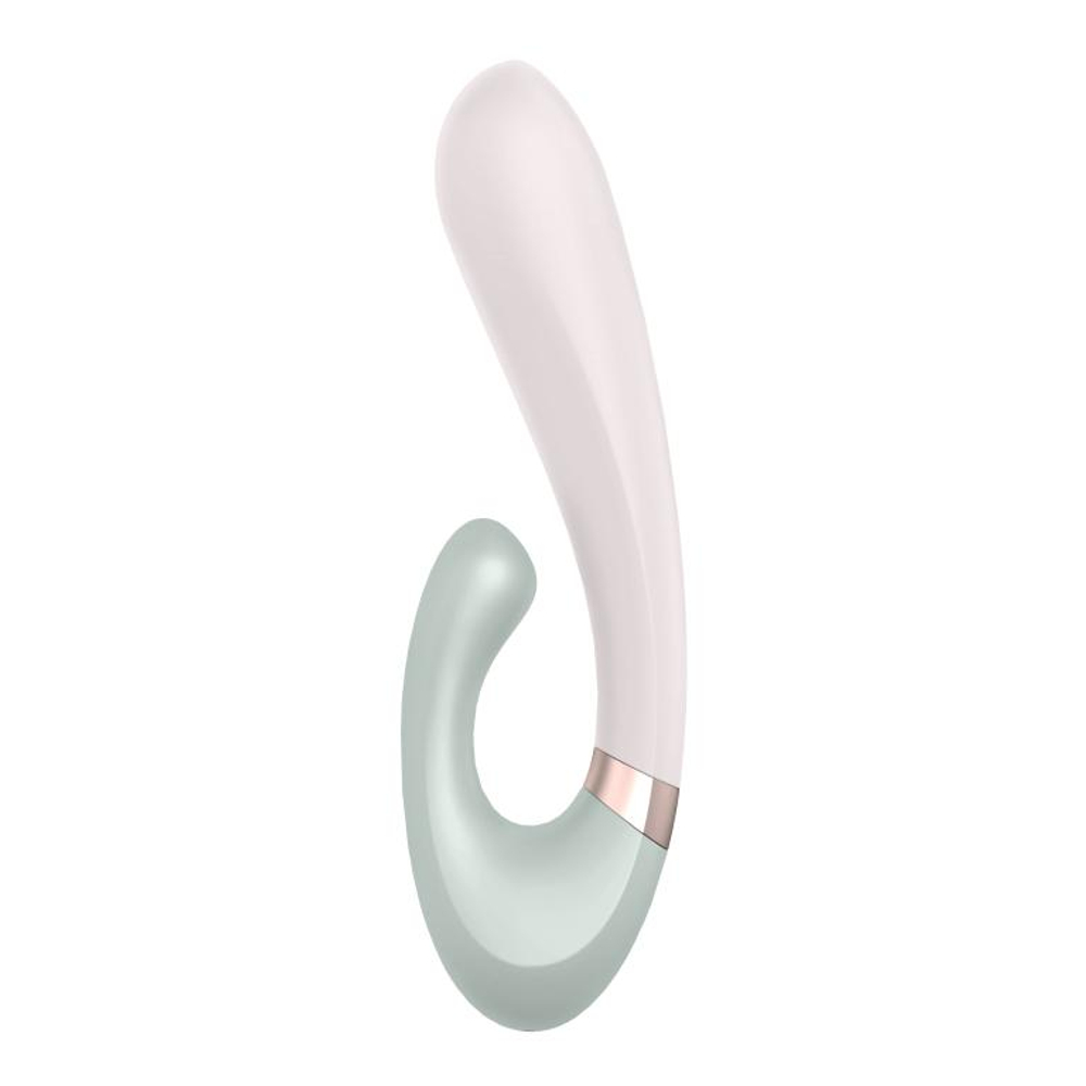 Вибратор-кролик Satisfyer Heat Wave с функцией нагрева, мятный