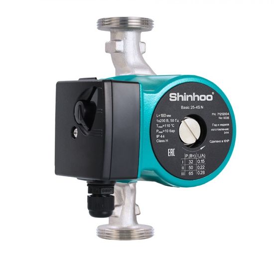 Циркуляционный насос Shinhoo Basic 25-8S N 180 нерж. сталь, без гаек (71212006)