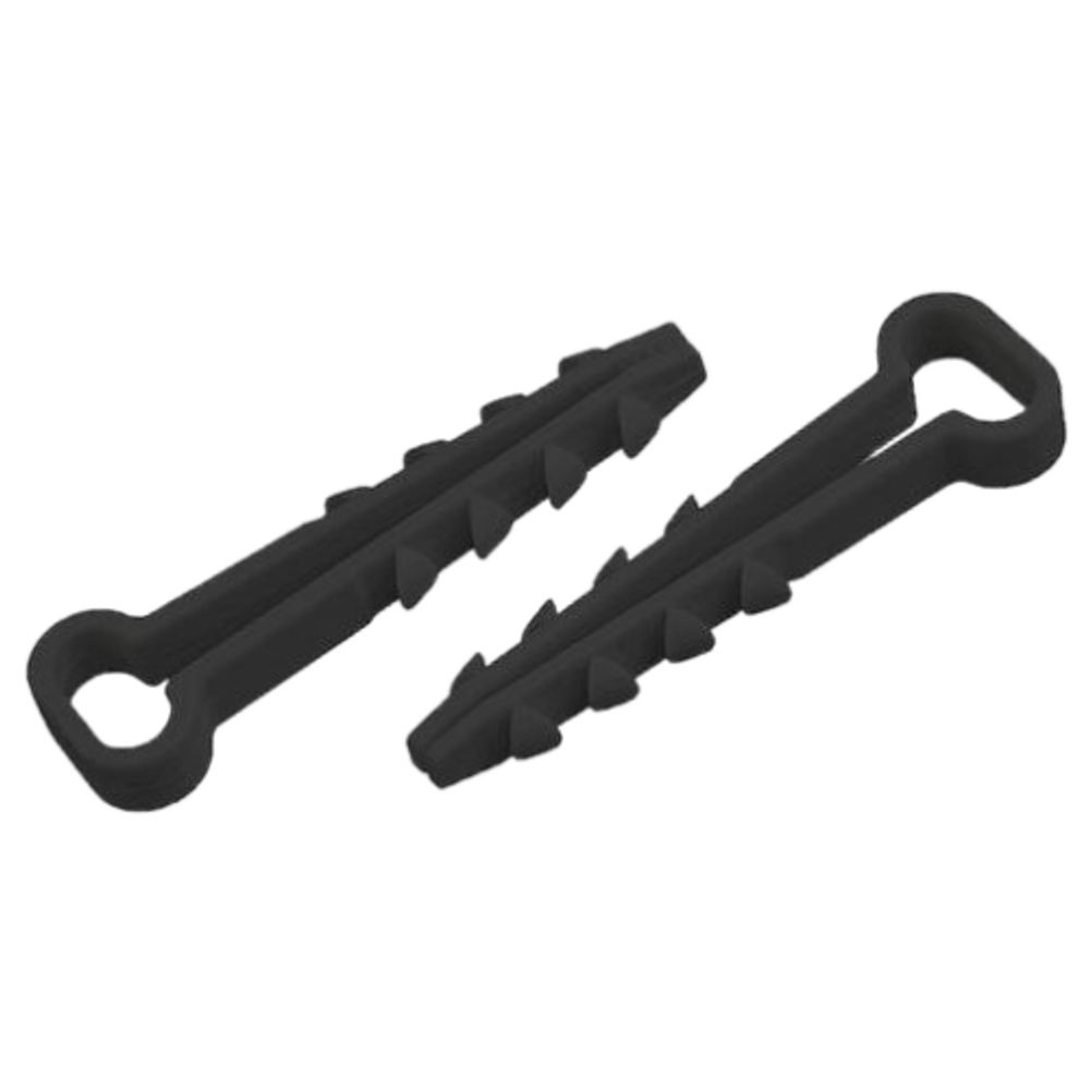 Дюбель хомут ЭРА NO-224-564 для плоского кабеля 5-8 мм чёрный (10 штук) | Дюбель-хомуты