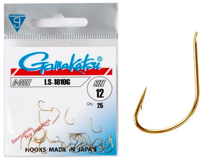 Крючки Gamakatsu LS-1810G HOOKS GOLD разм. 12 25шт.