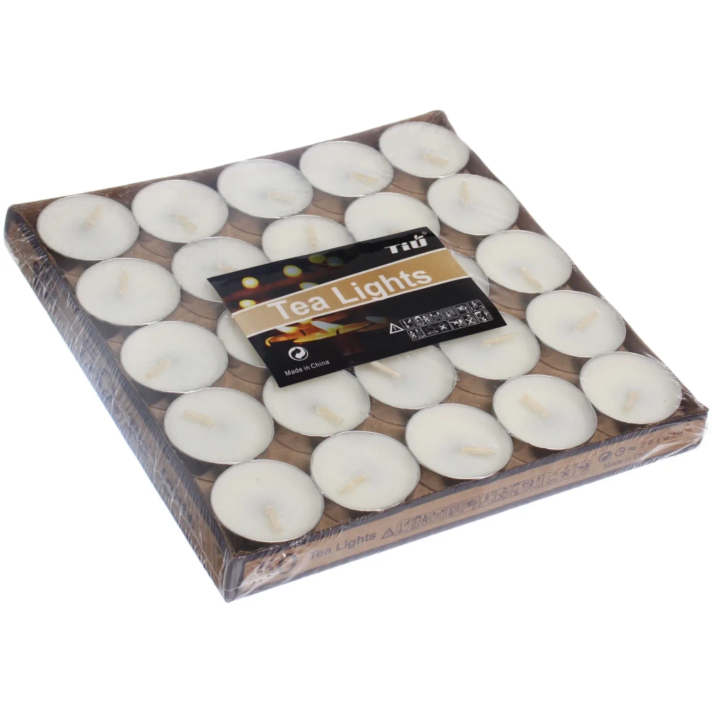 Свечи чайные в наборе 50 шт «Белоснежная классика», Белый