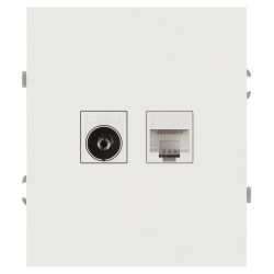 Розетка ЭРА Arktik 16-3110-08 комбинированная RJ45+TV белый матовый | Эра Arktik