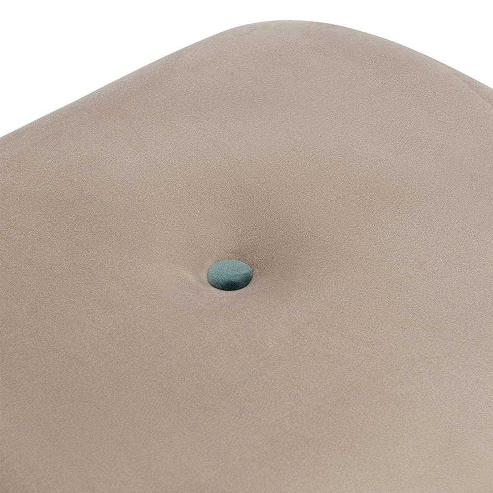 Пуф Bergenson Bjorn Pea, велюр, бежевый/сине-зеленый