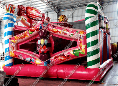 Коммерческий надувной батут "Конфета" 5*5*4.5 м