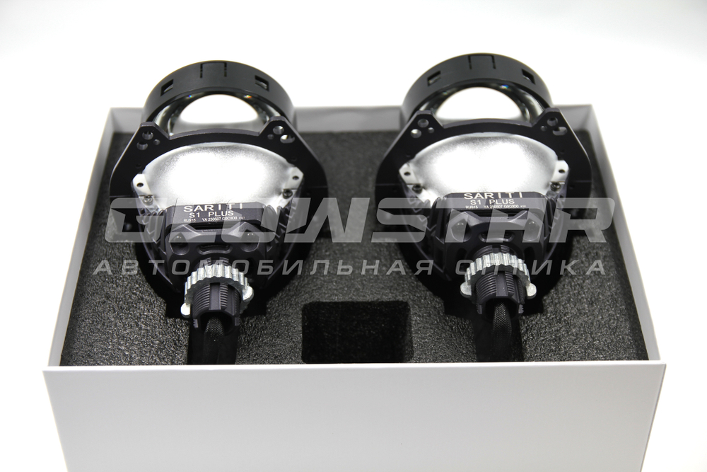 Билед модули Sariti S1 Plus 2025 3.0 дюйма, 2 чипа, 5500K, 12V, 53W/61W, крепление 3R и съемное гаечное (комплект, 2шт)