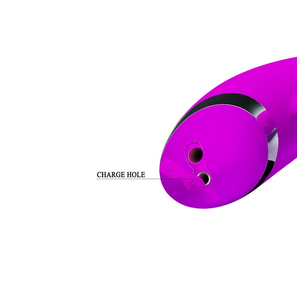 Лиловый перезаряжаемый вибромассажёр Amour