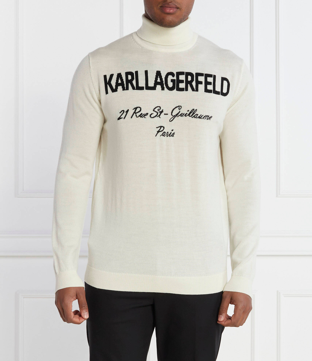 Хлопковый гольф knit Karl Lagerfeld - бежевый(655020 534399)