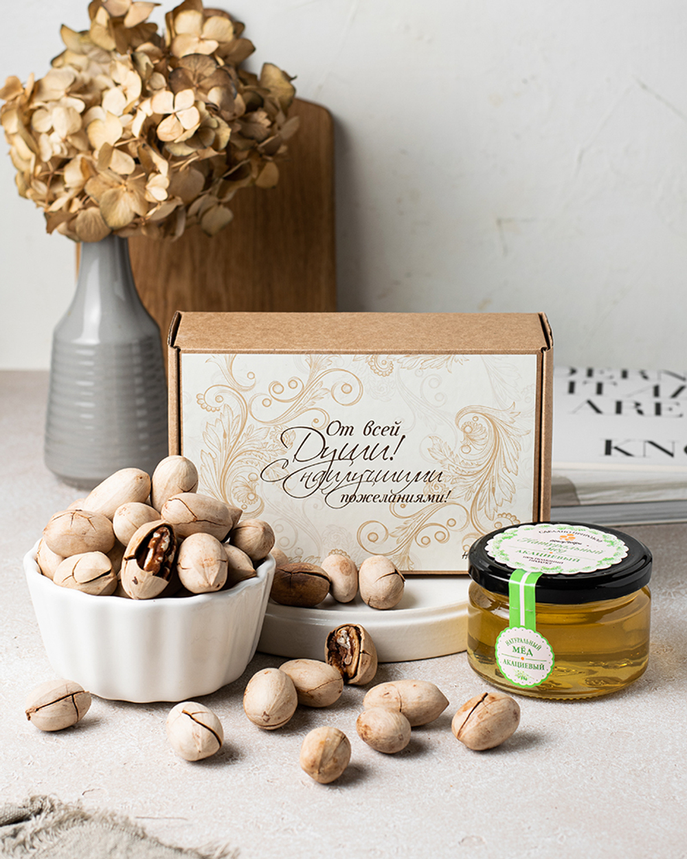 Медовый подарочный набор HoneyForYou "Акация с орехом пекан"
