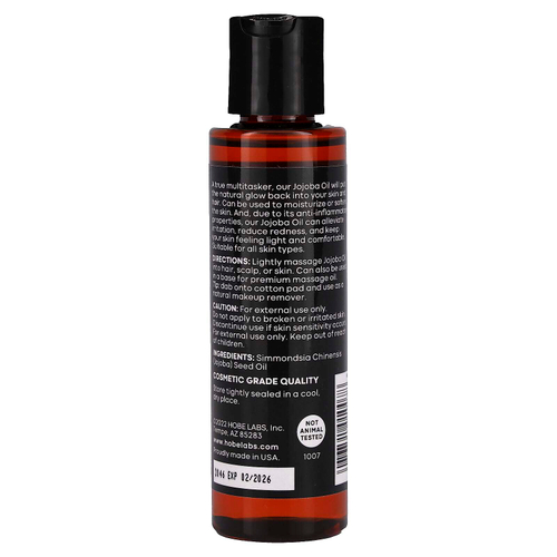 Hobe Labs, Essentials, органическое масло жожоба, 118 мл (4 жидк. унции)