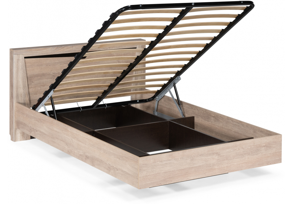 Кровать Woodville Магантия 160х200 с ПМ парящая дуб баррик