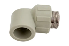 Угольник комбинированный PPR 20x3/4 НР серый