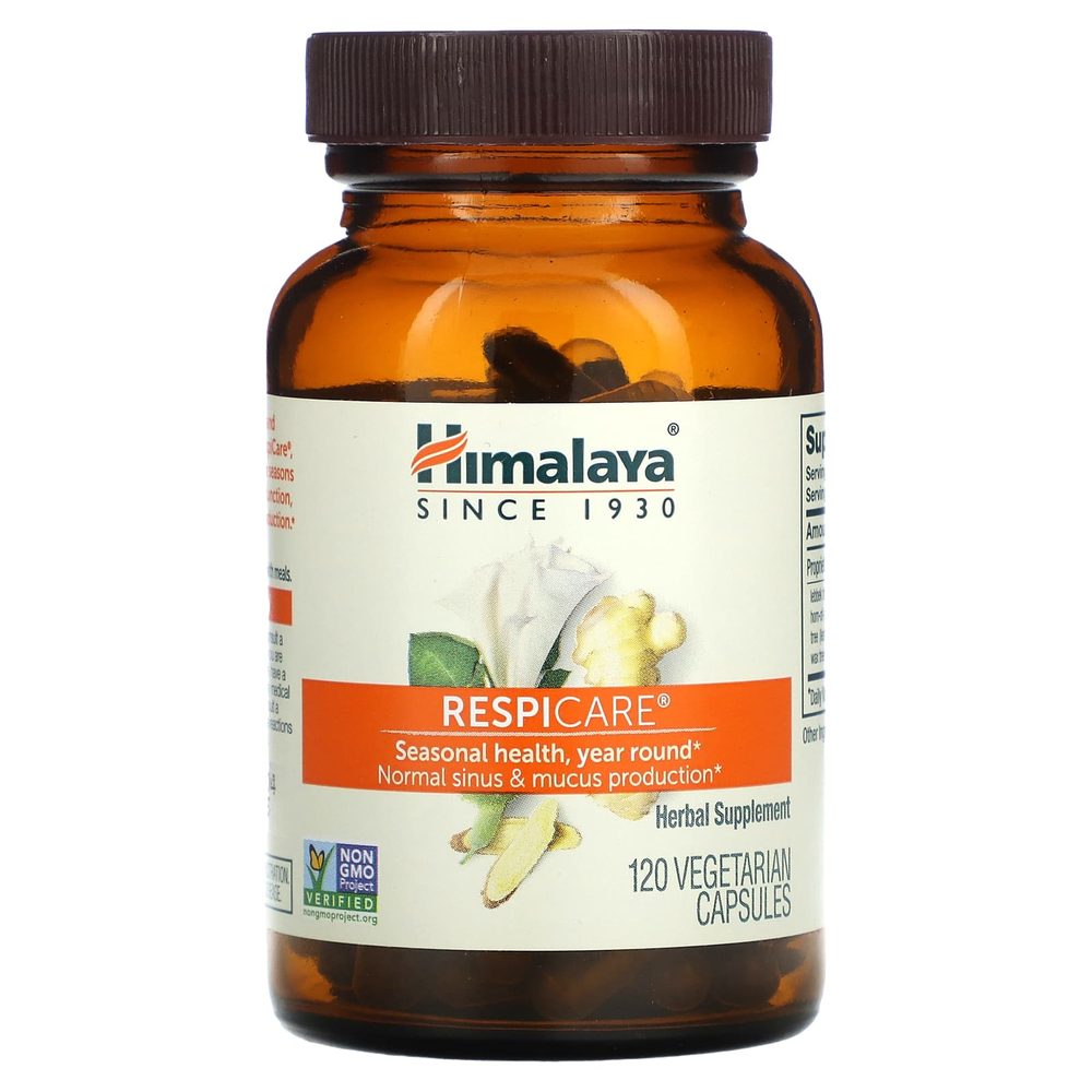 Himalaya, RespiCare, 120 вегетарианских капсул