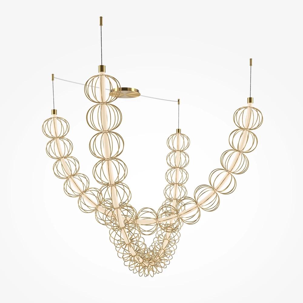 Подвесная люстра Maytoni GOLDEN CAGE MOD216PL-L55G3K