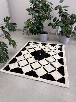 Ковер прямоугольный натуральный мех овчина, 210 х 170 см.