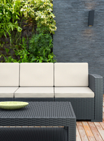 Комплект пластиковой плетеной мебели Monaco Lounge Set XL, антрацит