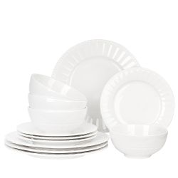 Столовый набор 12пр. "Пастила": тарелка d=27см*4шт, тарелка d=21см.*4шт, салатник v=700мл.*4шт.