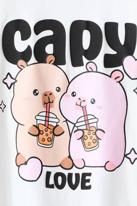 H&M Футболка с принтом, белый