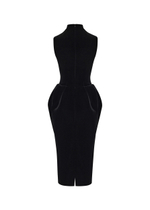 Платье миди из бархата