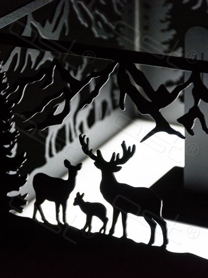 Биокамин настольный металлический "Forest spirit" с подсветкой