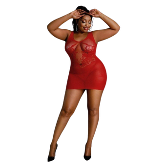 Эротическое платье из сетки с открытой спиной Moonlight (model 08)