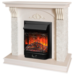 Каминокомплект Real Flame Corfino WT с очагом Majestic Lux Black (без пульта)